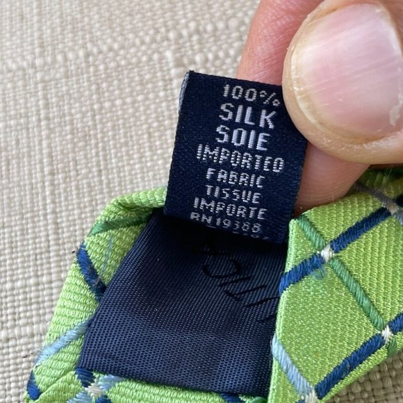 Nautica Men Tie Green/Blue Tone 100% silks Necktie Classic Tie - Picture 9 of 10